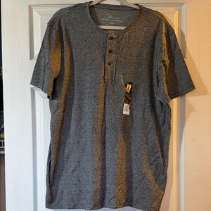 Marc Anthony Heather Gray Short Sleeve Henley